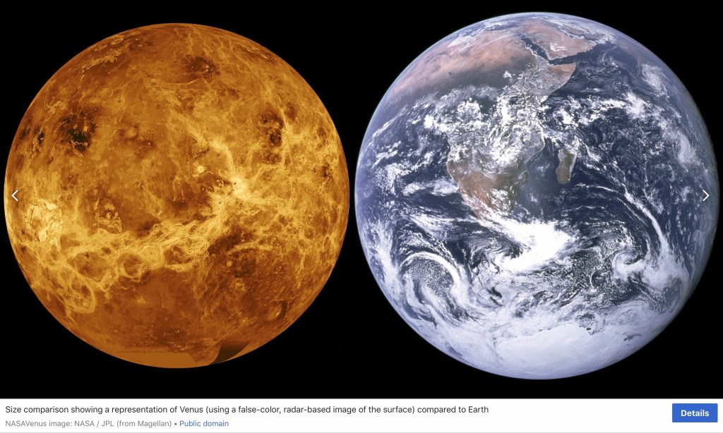 Jämförelse mellan Venus och Mars