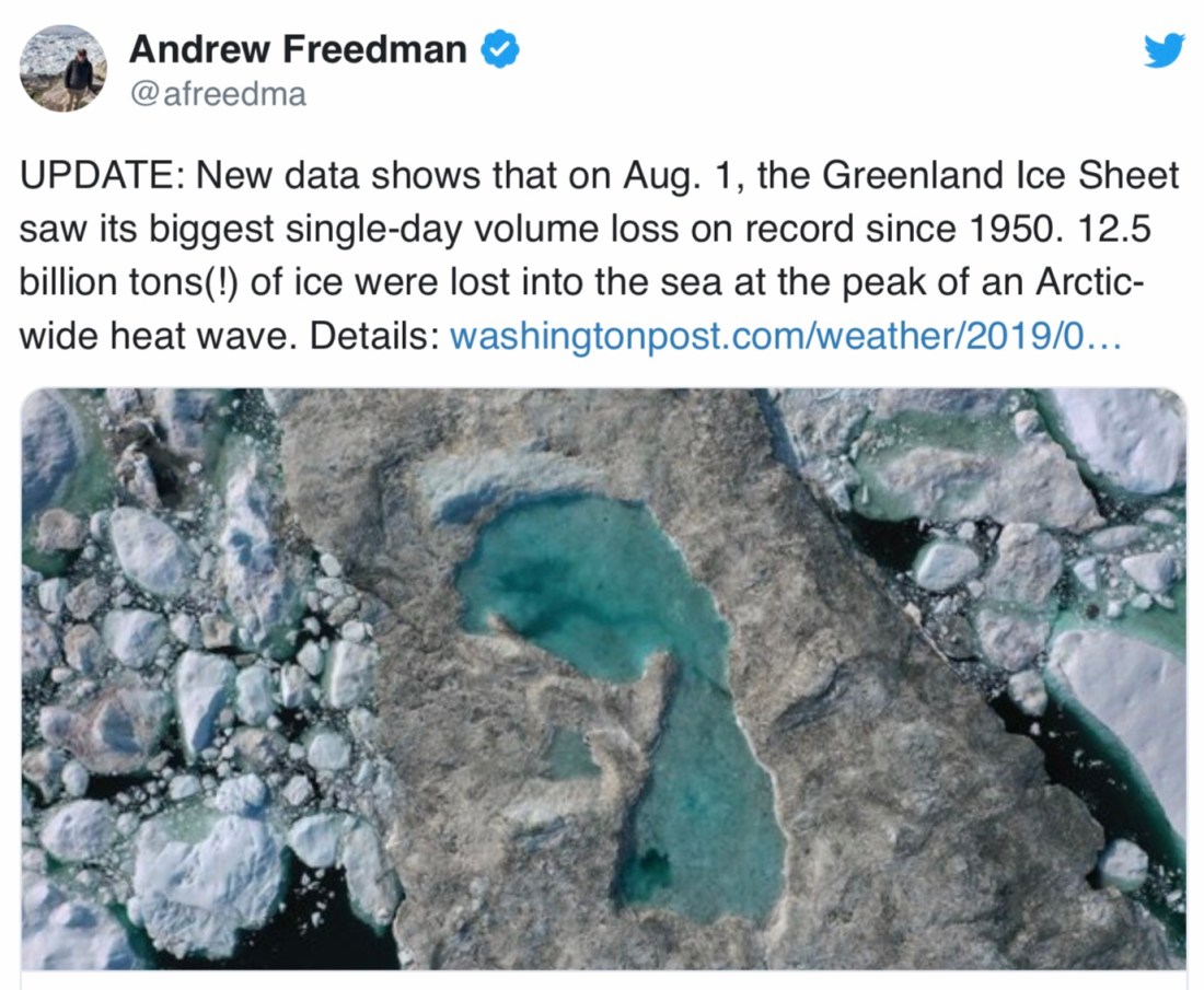 Smältande Grönlandsis